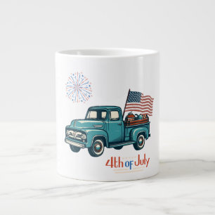 Rustikal/vintage 4. Juli  Jumbo-Tasse