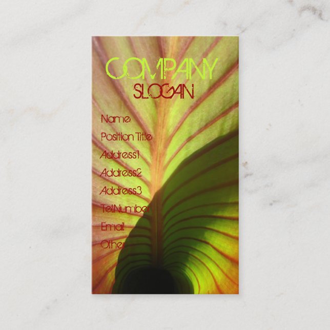 Rustikal Visitenkarte (Vorderseite)