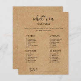 Rustikal - Was in Ihrer Handtasche, Babydusche?