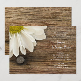 Rustikal White Daisy Country Junior / Senior Prom Einladung