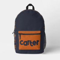 Rustikal Winter Blue Orange kariert