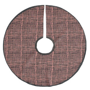 Rustikal-Wölfe-Rough-Burlap-Pinkel Polyester Weihnachtsbaumdecke