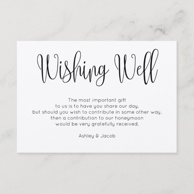 Rustikal wünschend gut modern. Kraft-Hochzeitseins Begleitkarte (Vorderseite)