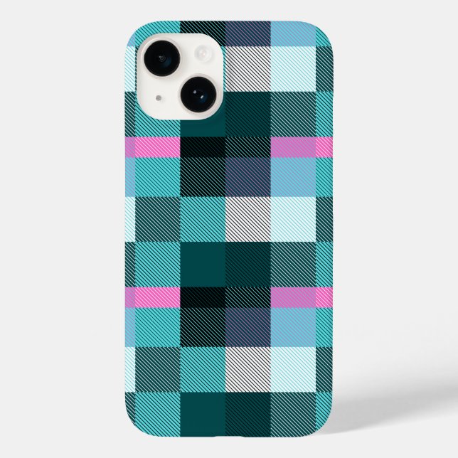 Rustikal zeitgenössisch Kariert Case-Mate iPhone Hülle (Rückseite)