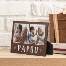 Rustikal Zwei-Foto Papou Opa