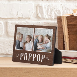 Rustikal, zwei Foto Poppop Opa Fotoplatte