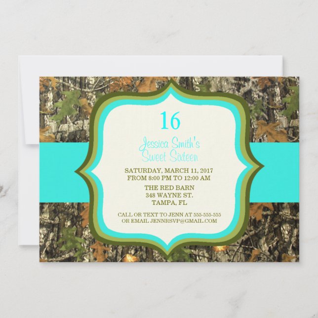 Rustikale 16. einladung (Vorderseite)