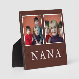 Rustikale 2-Foto Personalisierte Oma Plaque Fotoplatte