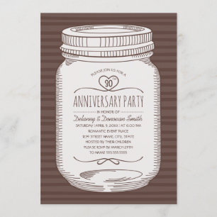 Rustikale 30. Hochzeitstag-Mason-Jar-Party Einladung