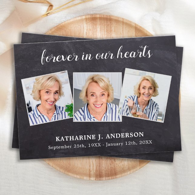 Rustikale 3-Foto-Gedenkkarte (Von Creator hochgeladen)