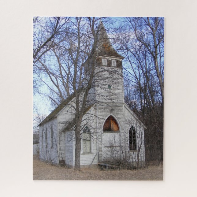 Rustikale abandoned Country Church Puzzle (Vertikal)