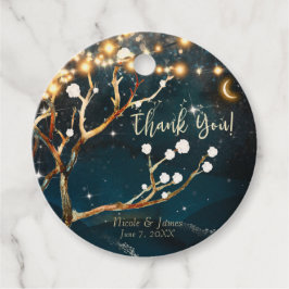 Rustikale Abend Tree Lights Starry Night Wedding Geschenkanhänger