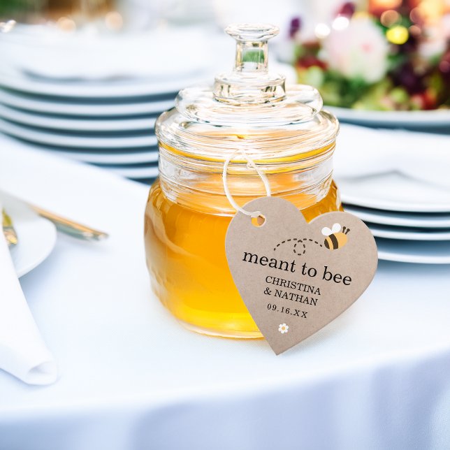 Rustikale Absicht, Hochzeit zu sein danke Geschenkanhänger (Rustic Meant To Bee Wedding Thank You Favor Tags)