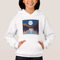 Rustikale Abstrakte Landschaft Forest Moon Reflekt