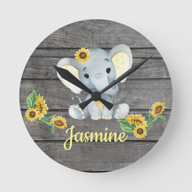 Rustikale Acrylmauer, rund, mittel Runde Wanduhr (Vorderseite)