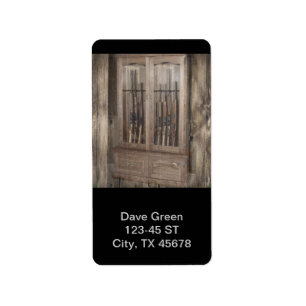 Rustikale Adressaufkleber