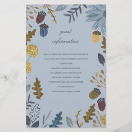 Rustikale Akorn-Blätter Hochzeit im Herbst Gästebu