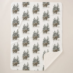 Rustikale Alaska Cabin Grizzly Bärenwald Sherpadecke