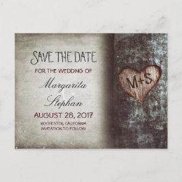 rustikale, alte Baumkarten Save the Date Ankündigungspostkarte