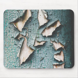 Rustikale, alte, hellblaue Schälfarbe Mousepad