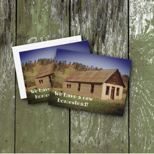 Rustikale Alte Hütte Ankündigung zur Sonnenbewegun Postkarte