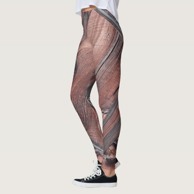 Rustikale alte rote Scheune Leggings mit Namen (Links)