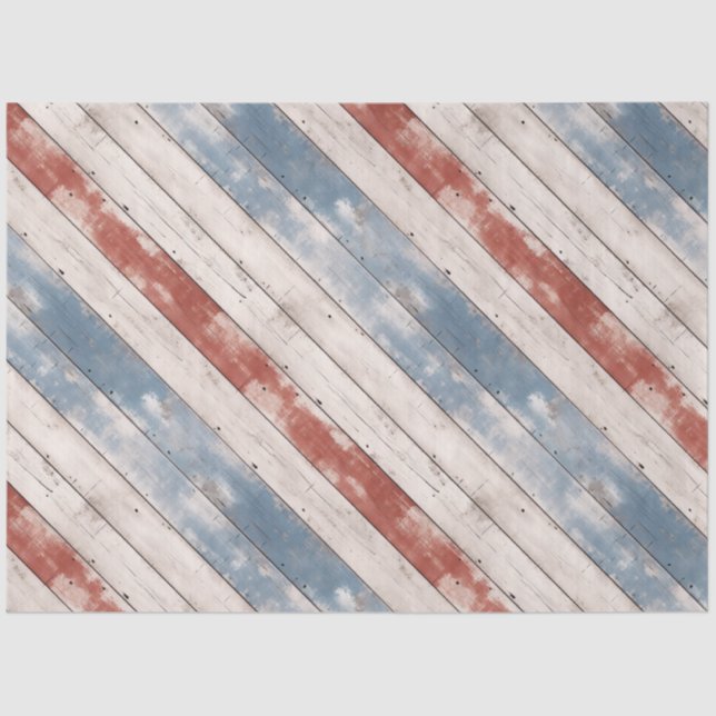 Rustikale Americana-Holzbretter  Seidenpapier (Vorderseite)