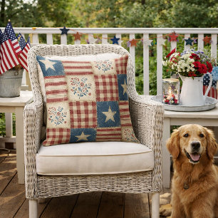 Rustikale Americana-Patchwork-Quilt-Style  Kissen