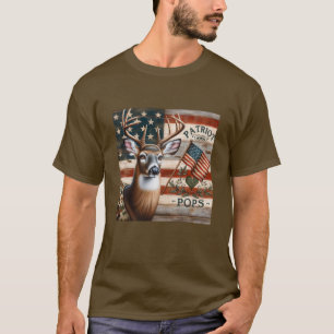 Rustikale amerikanische Fahne "Patriot Pops" Jagd T-Shirt