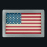 Rustikale amerikanische Fahne Rechteckige Gürtelschnalle<br><div class="desc">Die rot,  blau und cremefarbenen Farbtöne verleihen diesem amerikanischen Flag-Gürtel ein rustikales,  Vintages Ambiente. Das Design stammt aus der Originalkunst.</div>