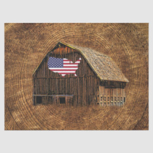 Rustikale amerikanische Flagge Seidenpapier