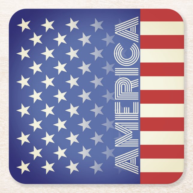 Rustikale amerikanische Untersetzer (Vorderseite)