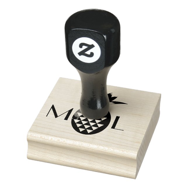 Rustikale Ananas, erste Hochzeit mit Logos Gummistempel (Stempel)