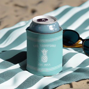Rustikale Ananas Personalisiert Familienname Dosenkühler
