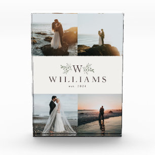 Rustikale Anfangsbuchstaben-Hochzeits-Collage für  Fotoblock