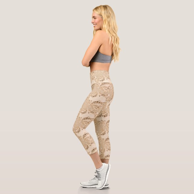 Rustikale antike Musikszene Capri Leggings (Links)