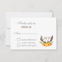 Rustikale Antler Deer Floral Woodland Hochzeit