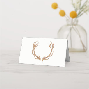 Rustikale Antler Hochzeitsgefaltete Platzkarten