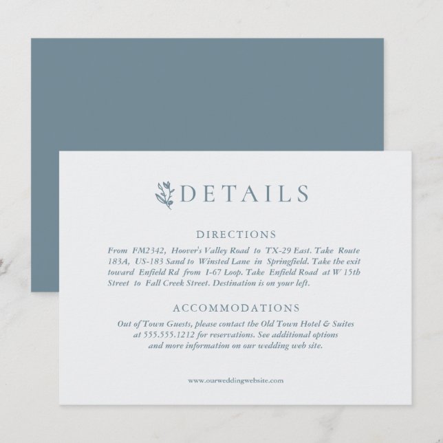 Rustikale Antler mit Blumenreath | Hochzeit Begleitkarte (Vorne/Hinten)