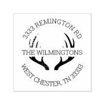 Rustikale Antler Runde Rücksendeadresse