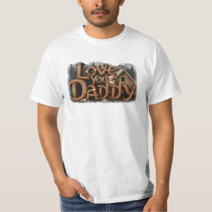 *~* Rustikale AP86 LIEBE DU DADDY Vatergeschenk T-Shirt