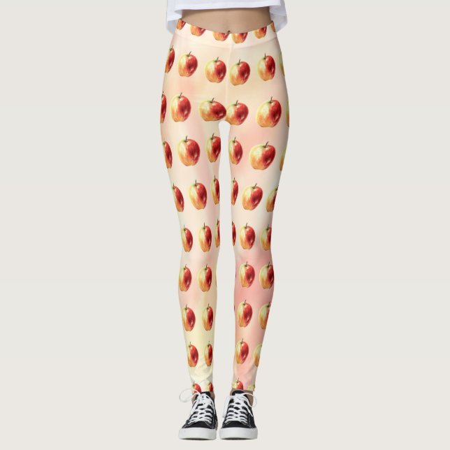 Rustikale Apfelmuster-Leggings Leggings (Vorderseite)
