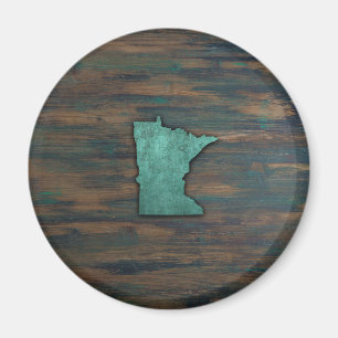 Rustikale Aquamarine Minnesota Form Magnet