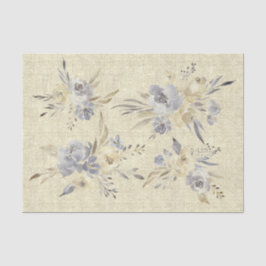 rustikale Aquarell-Blume auf Imitat-Leinen Seidenpapier