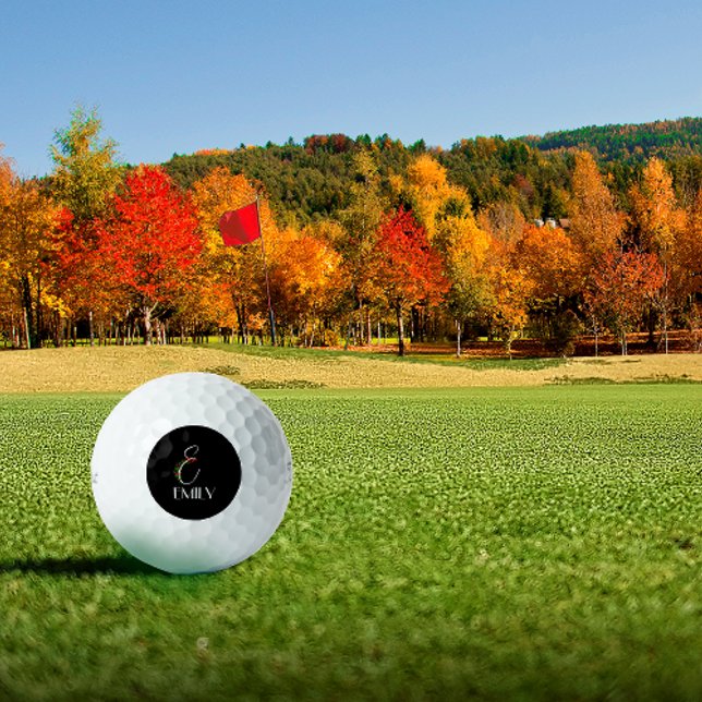 Rustikale Aquarell-Monogramm E Mama Golfball (Von Creator hochgeladen)