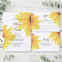 Rustikale Aquarell-Sonnenblumen Minimalistische Ho