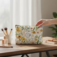 Rustikale Aquarell-Wilde Blume Logo für Unternehme