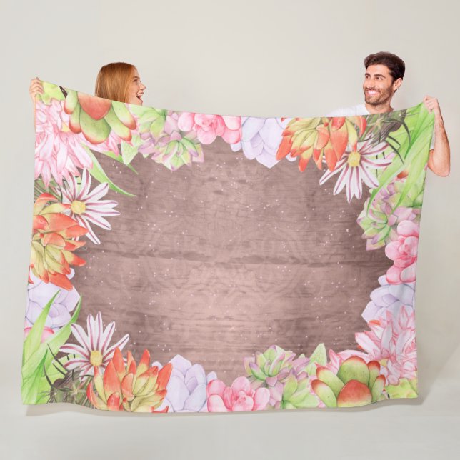 Rustikale Aquarellbilder Fleecedecke (Beispiel)