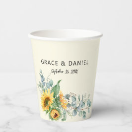 Rustikale Aquarellblume Eukalyptus Grüne Pappbecher