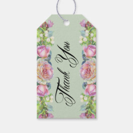 Rustikale Aquarellblume Vielen Dank für Ihre Gesch Geschenkanhänger